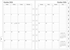 2026-2027 Monthly Planner Refills 5.5x8.5 for Mini Binder, 15 Months, Desk Size picture
