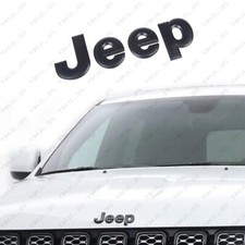 GENUINE JEEP GRAND CHEROKEE BLACK Matte EMBLEM BADGE HOOD MOPAR 2011-2021 NEW OE picture