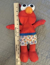Vintage 1995 Playskool Sesame Street Bath Time Elmo Plush Swim Trunks picture