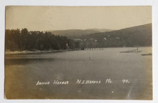 Inner Harbor Northeast Maine ME c1910s Real Photo Postcard RPPC Old Boats picture