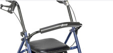 Drive Medical 4-Wheel Rollator Walker With Seat & Removable Back Support - Blue picture