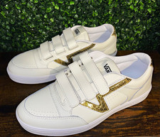 VANS ComfyCush Low Top Hook & Loop Sneakers White/Gold Solid picture