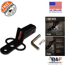 Universal 3-Way Towing Hitch 2-Inch - Alloy Steel, Powder-Coated Finish picture