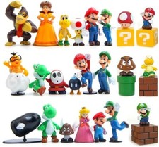 28Pcs Super Mario Bros Toy Mini Action Figures Super Mary Princess Mushroom picture