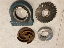 Vintage Industrial Pump Parts AMT 3880 Impeller Bearing Housing Milling Cutter picture