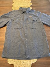 Patagonia Farrier's Shirt Mens L Gray Work Shirt Long Sleeve picture