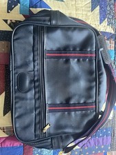 Vintage Blue Nylon Carryon Travel Bag Suitcase Luggage VTG Sears picture