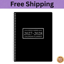 2027-2028 Monthly Planner, Jan 2027-Dec 2028, A4 2027 - Dec Black picture