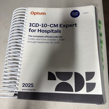 Optum ICD-10-CM Expert for Hospitals 2025 Spiral Medical Coding Textbook picture