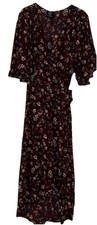 NWT Bobeau Nordstrom Lumi Wrap Dress Short Sleeve Bell Sleeve Floral  Dress 1X picture