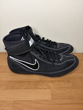 Nike SideSweep VII Wrestling Black White Sneakers 366683-001 Mens Size 8 picture