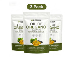 3Pack Resilia Oil of Oregano 6000mg with Black Seed Oil Softgels picture