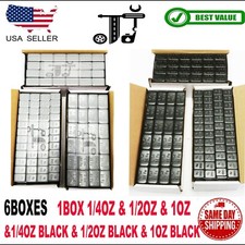 6box 1/4,1/2,1OZ GRAY & BLK WHEEL WEIGHTS STICK-ON ADHESIVE TAPE 54 LB LEAD-FREE picture