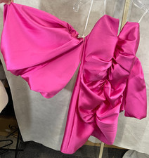 Simona Corsellini Pink Maxi Removable Puff Sleeve Dress Size 42 picture