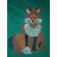 Mini Boden Fox Superstitched Shirt Sz 8-9Y picture