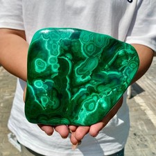 2.73LB Natural glossy Malachite transparent cluster rough mineral sample picture