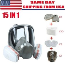US Full Face Gas Mask Painting Spraying Respirator w/Filters for 6800 Facepiece picture