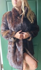 GLAMOROUS REAL SAGA MINK COAT LUXURY FUR JACKET PELZ BEAUTIFUL  SIZE M picture
