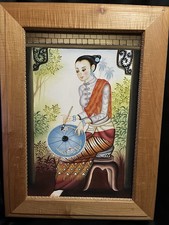 Original Oil-painting  -Thai Ethnic Girl 22