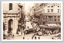 Vintage 1944 RPPC Powell Street Cable Car San Francisco Cityscape Postcard picture