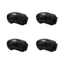 4-Pack G1/4 Male to Female 45 Degree Rotary Elbow, PC Water Cooling, Black picture