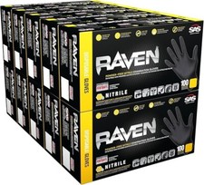SAS 66518 Nitrile Raven Powder-Free Glove, Large 1000 (10 boxes of 1000) picture