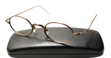 Vintage MATSUDA 10128 Bronze Oval Metal Eyeglasses Frames Made in Japan RARE picture