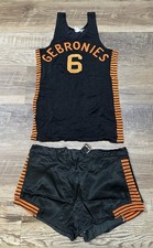 VTG 1930’s 40’s Gebronies Basketball Team Game Worn Jersey Shorts Uniform Set picture