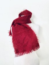 Vintage Yarrowvale Rego Burgundy 100% Cashmere Scarf Woven in Scotland 10”x 48” picture