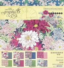 Graphic 45 Blossom Patterns/Solids + 8 x 8 and loose sheets picture