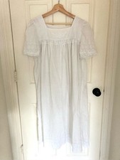 Vintage 100% cotton lace nightgown M/L picture