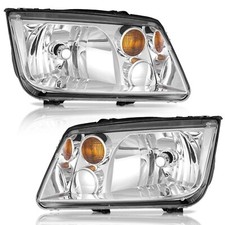 WEELMOTO Pair Headlights For 1999-2005 Volkswagen Jetta Bora Headlamp Left+Right picture