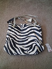 VTG MONDANI NEW YORK ZEBRA STRIPES SHOULDER BAG NWT FILENES BASEMENT READ picture