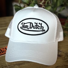NWT Von Dutch White And Black Classic Trucker Hat - Adjustable - New picture