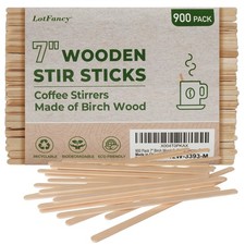 Coffee Stirrers 900PCS 7 inch Birch Wood Coffee Stir Sticks Sturdy Wooden Stick picture