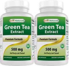 2 Pack Best Naturals Green Tea Extract 500 mg 250 Capsules picture