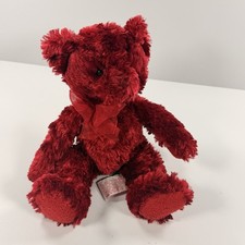 Vintage Russ Berrie Sherry Red Teddy Bear Plush 9” Stuffed Toy Valentine picture