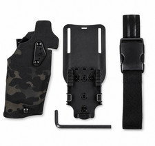 Safariland Style Right Hand Glock 17 Holster w/ QLS Fork Belt Mount Leg Loop BMC picture