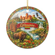 Lithuania Ornament | Ceramic Baltic Travel Decoration picture