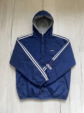 Vintage Y2K Adidas Reversible Fleece Hooded Jacket - Navy & Grey picture