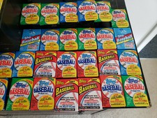10 Unopened Vintage Topps Baseball Wax Packs From Mid-80s/Early 90s (150+ cards) picture