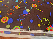 Vintage 1976 Rosewood Fabrics Inc It’s a Good Life 48”x60” colorful geometric picture