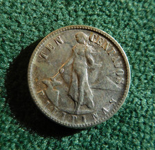 PHILIPPINES US COMMONWEALTH  1945D  10 CENTAVOS  SILVER CIRCULATED  picture
