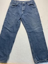 Wrangler Authentic Men’s 38x32 Medium Wash Straight Leg Denim Jeans picture
