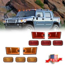 10X Amber/Red Lens Cab Marker Roof Running Lights For 2003-2009 Hummer H2 / SUT picture
