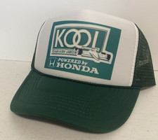Vintage KOOL Racing Hat Formula 1 Trucker Hat Snapback Honda Racing Dark Green picture