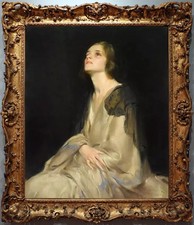 Hand Painted Classical Oil Painting Lady Portrait Art Canvas Vintage Style picture