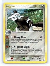 Pokemon TCG: 2006 EX Legend Maker Aggron Reverse Holo, #2/92 Stamped Swirl picture