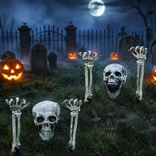 2 Pack Realistic Halloween Skeleton Stakes Decorations Outdoor for Yard picture