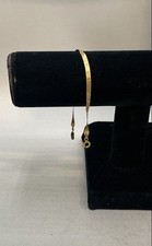14K Yellow Gold Footprints in the Sand Herringbone Bracelet 7